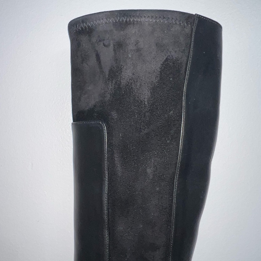 Christian Louboutin black leather and suede knee high boots - Picture 14 of 15